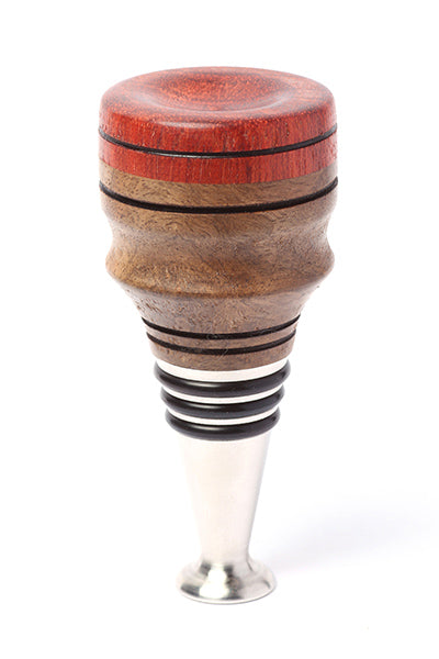 Walnut Burl & Bloodwood Stopper