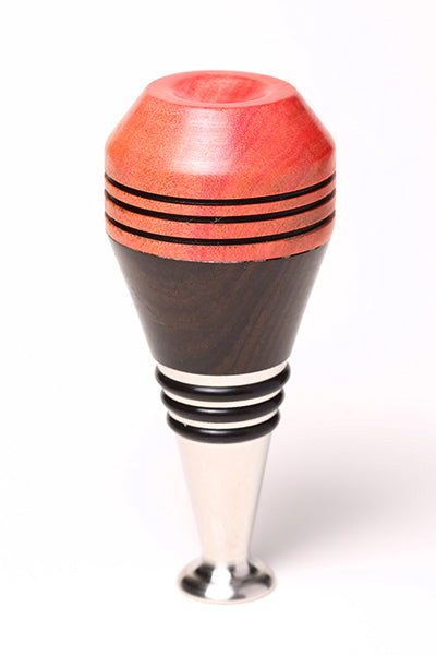 Macassar Ebony & Pink Ivory Stopper